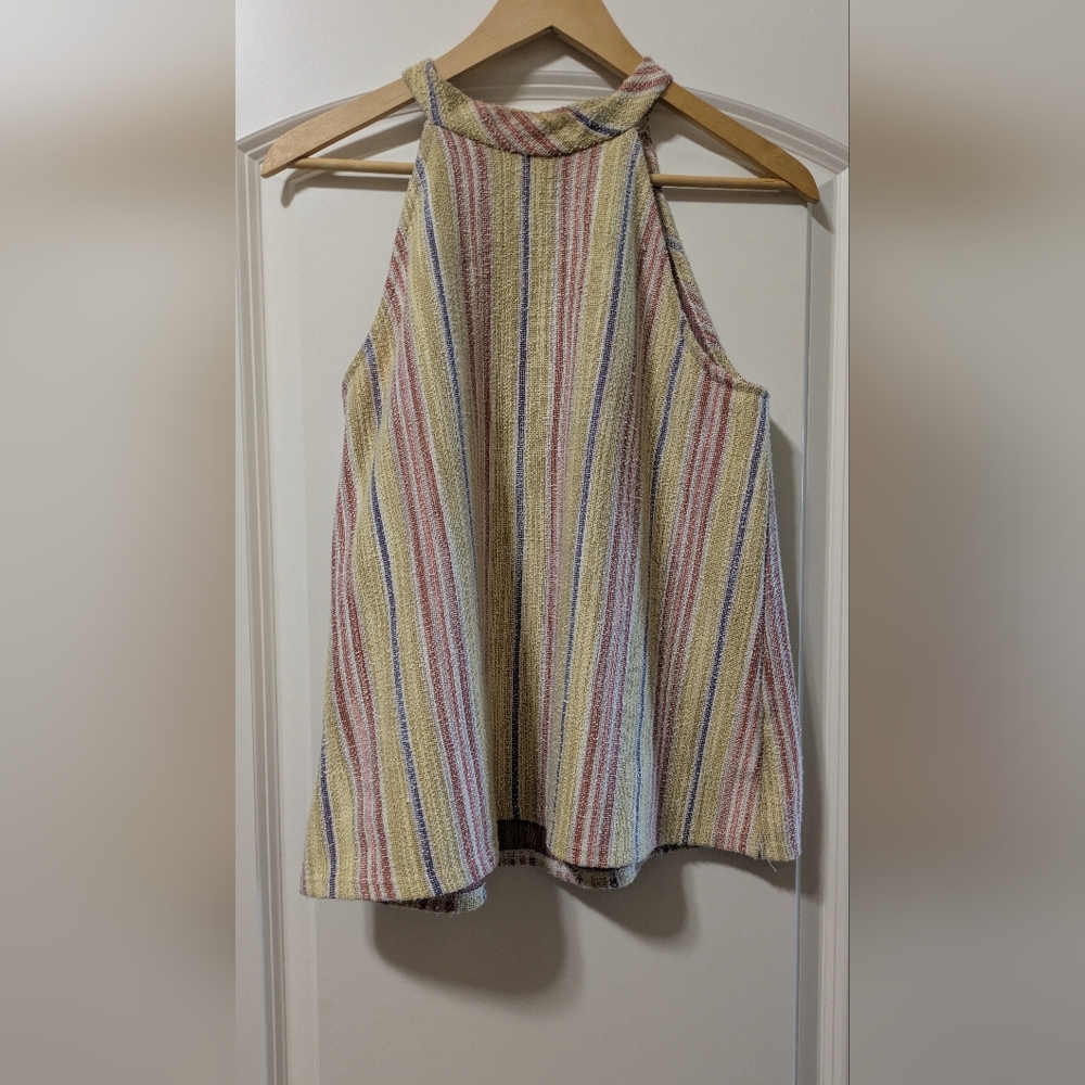 W5 Pink and Purple Sleeveless Halter Sundress